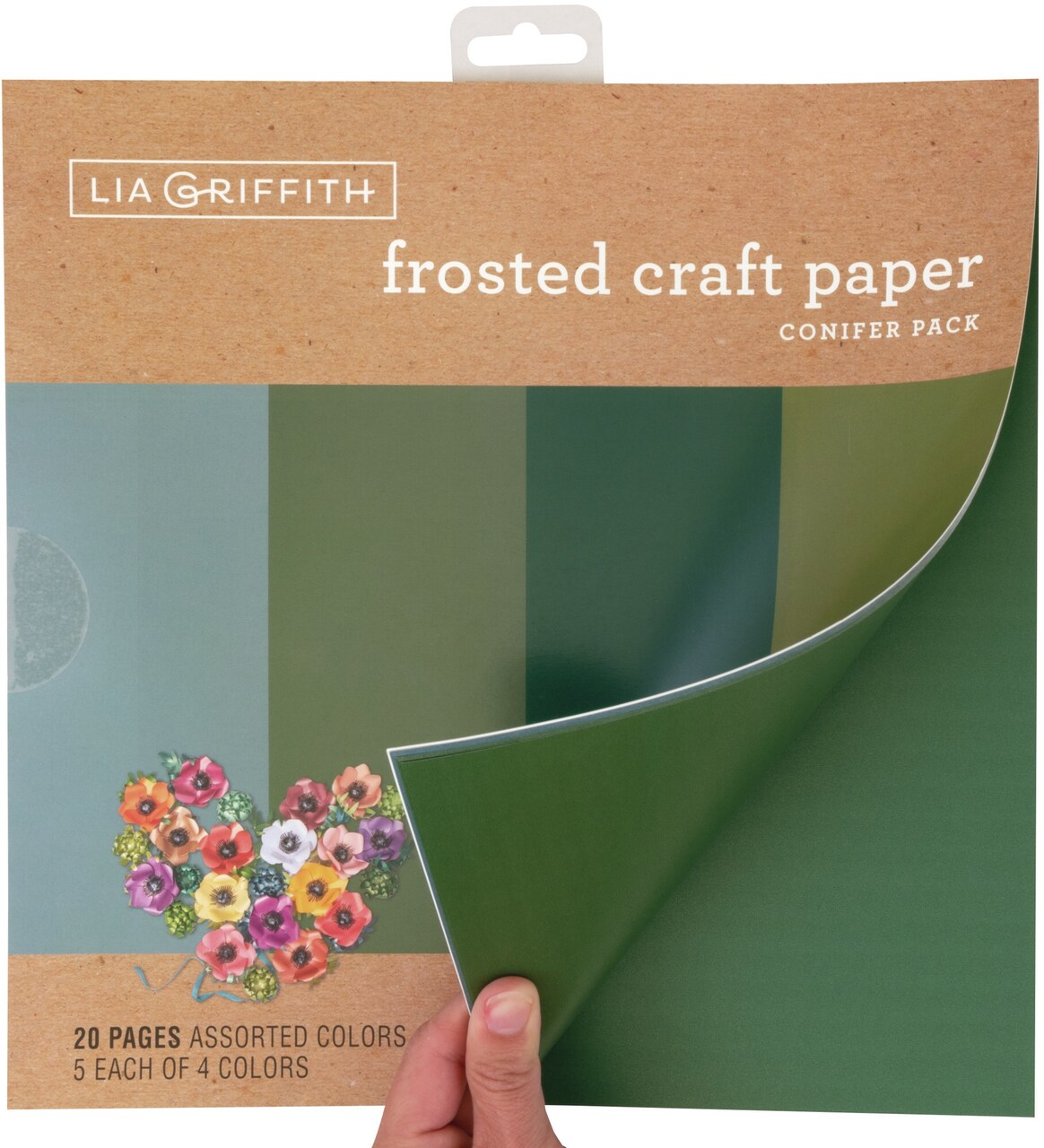 Frosted Craft Tissue Paper 12X12 20/Pkg-Conifer-Blues
